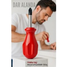 TKÇ Tkcls- Avuç Içi Mini Topaç Tornavida Yıldız Uçlu Kısa Şaft Ufak Vidalama Anahtarı Hassas E