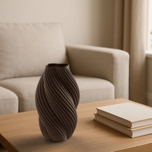 Lunera Accessories Modern Spiral Vazo – 3D Baskı Dekoratif Tasarım Vazo