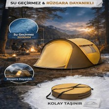 TKÇ Tkcls- 2 Kişilik Vagon Tipi Yarı Otomatik Kamp Çadırı – Çift Kapılı, Çift Pencereli, Hafi