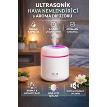 TKÇ 300 ml Ultrasonik LED Işıklı Hava Nemlendirici Aroma Difüzörü