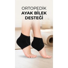 TKÇ Tkcls- Silikon Tabanlı Ortopedik Topuk Destek Çorap Seti 2'li Ayak Rahatlatıcı