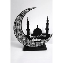 Lunera Accessories Ramadan Mubarak Yazılı Dekoratif Obje – 3D Baskı Masaüstü Ramazan Dekoru