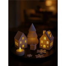 Lunera Accessories Noel Dekorasyon Seti | 3D Baskı El Yapımı Yılbaşı Süs Seti | Modern ve Şık Masa Üstü Dekoru
