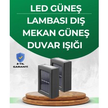 Pileli Store Şeffaf Abajurlu Duvar Tipi Solar Işık