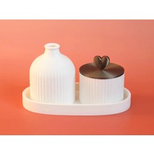 Lunera Accessories 3’lü Modern Dekoratif Set – Minimal Tasarım Şık Masa Üstü Ev & Ofis Dekoru