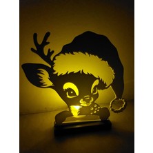 Lunera Accessories Tatlı Noel Ren Geyiği Mumluk | 3D Baskı El Yapımı Yılbaşı Dekoru | Sevimli ve Dekoratif Mumluk