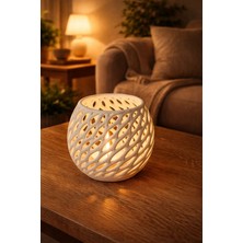 Lunera Accessories Modern Desenli LED Tealight Mumluk – Dekoratif Işık Geçirgen Mumluk