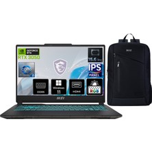 MSI Msı cyborg 15 A13UC-2087XTR Intel Core I5 13420H 16GB 1tb SSD RTX3050 Windows 11 Pro 15.6" Fhd 144Hz Taşınabilir Bilgisayar + Boz Çanta Hediye