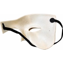 Hace Bazaar Beyaz Yarım Erkek Maske – Phantom Parti &amp; Balo Maskesi