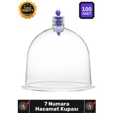 Wintoup #hacamat Profesyonel Hijyenik Pürüzsüz Kenar Vakumlu Steril Kalite 7 Numara Hacamat Kupası 100 Adet