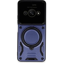 Hace Bazaar Xiaomi Poco C61 Kılıf Joy Lens Standlı Kapak - Lacivert