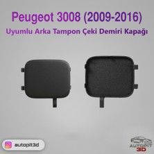 AutoPit 3D Peugeot 3008 (2009–2016) Uyumlu Arka Tampon Çeki Demiri Kapağı