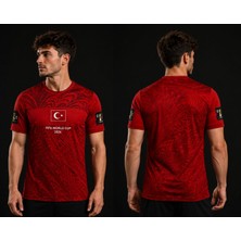 Sidas Milli Takım Dünya Kupası Özel Kırmızı Futbol Taraftar Forması Unisex