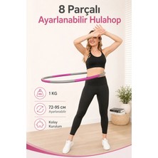 Yenilig 8 Parçalı Ayarlanabilir Çember – 1 kg Ağırlıklı Bel ve Vücut Şekillendirici Egzersiz Halkası Çok Renkli