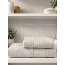 2 Li Banyo Havlu Seti Pamuklu Büyük Boy / 90 x 150 cm Banyo Havlu - 50 x 90 cm El Yüz Baş Havlu