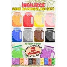 Mini Lingo Ingilizce Renk Kavanozları Seti | Okul Öncesi Çocuklar Için Eğlenceli Ingilizce Öğrenme Aktivitesi | A5 Boyut 10 Renk 40 Obje