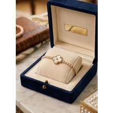 Gmn Collection Yeni Sezon Premium Seri Zirkon Taşlı Vancleef Yonca Model Su Yolu Bileklik