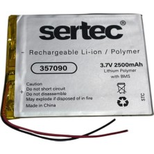 Hace Bazaar Sertec 357090 3.7V 2500 Mah Li-Polymer Pil (DEVRELI/1.5A)