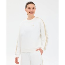 Skechers W Lw Fleece Loose Fit Sweatshirt Kadın Beyaz Sweatshirt S2610029-3855