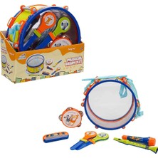 Nacario 4254 Sun-Rst-Ech-Müzi̇k Set Davul 2marakas Tef Flüt Mi̇krofon 2baget Mizika