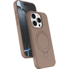 Nacario Iphone 15 Magsafe Standlı Kapak - Çöl Titanyum