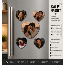 Liya Gift Collection Kalp Fotoğraf Magneti Sevgiliye Kişiselleştirilebilir Romantik Aşk Anıları Hediye Seti