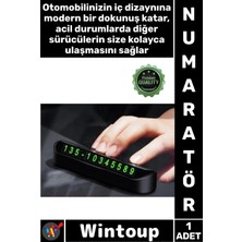 Wintoup #numaratör Şık Gizlenebilir Fosforlu Mıknatıslı Otomobil Park Araç Torpido Üstü Aç Kapa Numaratör