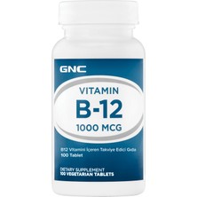 Gnc - Vitamin B12 1000 Mcg - B12 Vitamini Içeren Takviye Edici Gıda - 100 Tablet