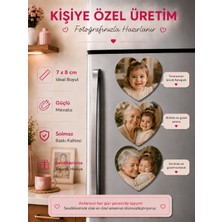 Liya Gift Collection 3 Kalpli Babaanne Torun Fotoğraf Magneti Kişiselleştirilebilir Sevgi Dolu Anı Hediyesi