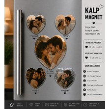Liya Gift Collection Kalp Fotoğraf Magneti Sevgiliye Kişiselleştirilebilir Romantik Çift Hediye Seti