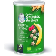 Gerber Organik Buğday ve Pirinç Bebek Atıştırmalığı 35 gr 8+ Ay (2 Adet)