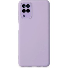 Sepetopia Samsung Galaxy A22 Kılıf Lansman Glass Kapak - Lila