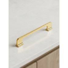 Mas Kulp Atina Zamak 128MM Dolap Kulpu - Parlak Altın - Premium Metal Mobilya Kulpu (Vida Dahil)