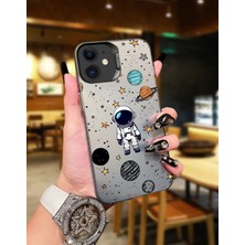Powerfox Iphone 11 Uyumlu Silikon Kenar Sert Arka Anti Düşme Kılıfı Uzay Desenleri MK01A