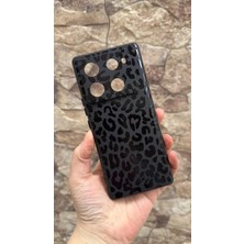 Vip Case Infınıx Note 40 Pro Plus 5g Uyumlu Siyah Leopar Desenli Silikon Darbe Emici Klasik Korumalı Rubber Kılıf