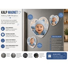 Liya Gift Collection Kalp Fotoğraf Magneti Erkek Bebeğe Kişiselleştirilebilir Sevimli Anı Hediyesi