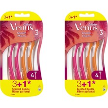 Gillette Venus Venus Smooth Miami Kadın Tıraş Bıçağı 3+1 2 Adet