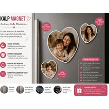 Liya Gift Collection Kalp Fotoğraf Magneti Anne ve Erkek Çocuğa Kişiselleştirilebilir Sevgi Anısı Hediyesi