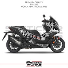 Sv Sticker Works Honda ADV350 Kaplama Motosiklet Sticker Design Etiket Modeli V5 Kamuflaj