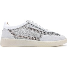 Tamer Tanca Kadın Hakiki Deri Beyaz Sneakers & Spor Ayakkabı 1031 7164 Bn Ayk Y26 Byz Suet/gms Sım/byz