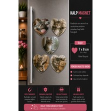 Liya Gift Collection 5'li Kalp Evcil Hayvan Fotoğraf Magneti Kişiselleştirilebilir Patili Dost Anı Hediyesi