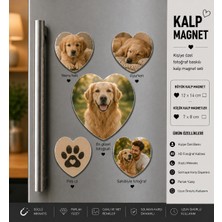 Liya Gift Collection Kalp Fotoğraf Magneti Evcil Hayvana Özel Kişiselleştirilebilir Patili Dost Hediye Seti
