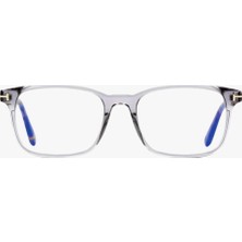 Tom Ford Erkek Gözlük – Kare Gri Kemik Çerçeve Havana Sap, Mavi Işık Filtreli Cam, UV400 Korumalı FT5831-B 020 53