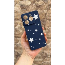 Vip Case General Mobile Era 50 Uyumlu Mini Yıldız Desenli Silikon Darbe Emici Klasik Korumalı Rubber Kılıf