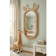 Niobe Home Rattan Bambu El Örmesi Zürafa Model Boy Aynası