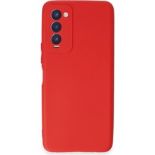 Sepetopia Tecno Camon 18 Kılıf First Silikon - Kırmızı