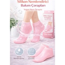 Tilbe Home Silikon Ayak Bakım Çorabı Nemlendirici Jel Çatlak Önleyici Yumuşak Sebs Yıkanabilir Bakım Çorap