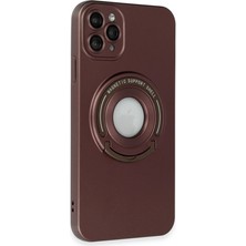 The Gencoo Iphone 12 Pro Kılıf Lukka Magneticsafe Kapak - Kahverengi