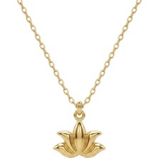 Hakan Mücevherat Minimal Lotus Figürlü 14 Ayar Altın Kolye 1,34 Gram