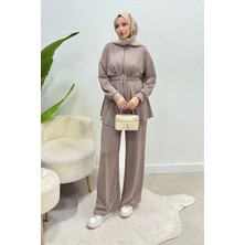 Tesettür Diyarı Modal Kumaş Kemerli Diva Takım- Pro